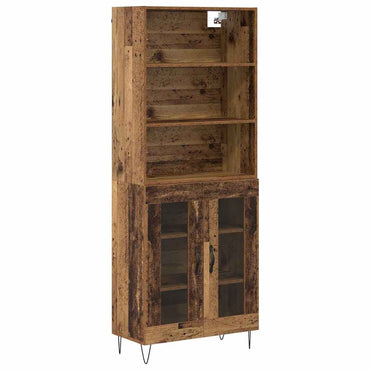 vidaXL Highboard 2 pcs Altholz Holzwerkstoff