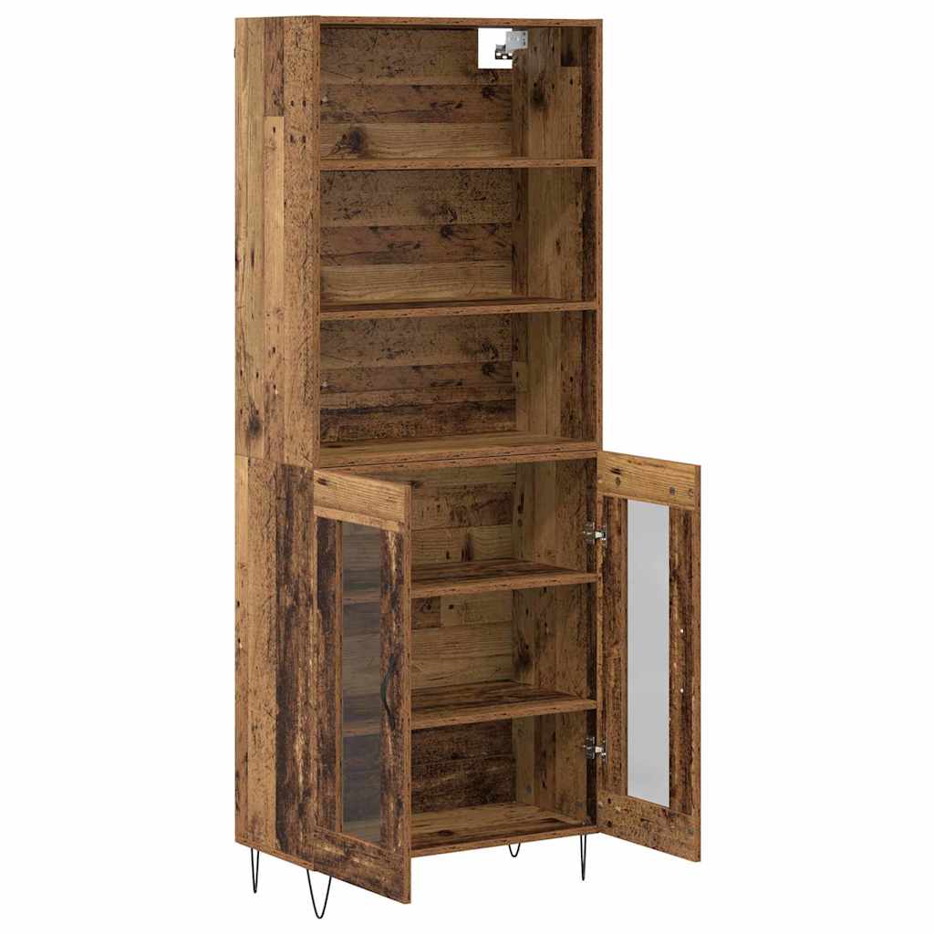 vidaXL Highboard 2 pcs Altholz Holzwerkstoff