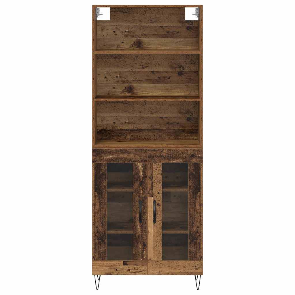 vidaXL Highboard 2 pcs Altholz Holzwerkstoff