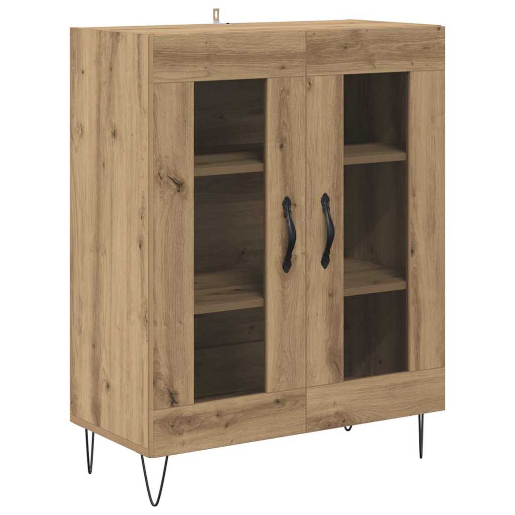 Highboard 2 pcs Artisan-Eiche Holzwerkstoff