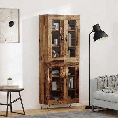 vidaXL Highboard Altholz 69,5 x 34 x 180 cm Holzwerkstoff