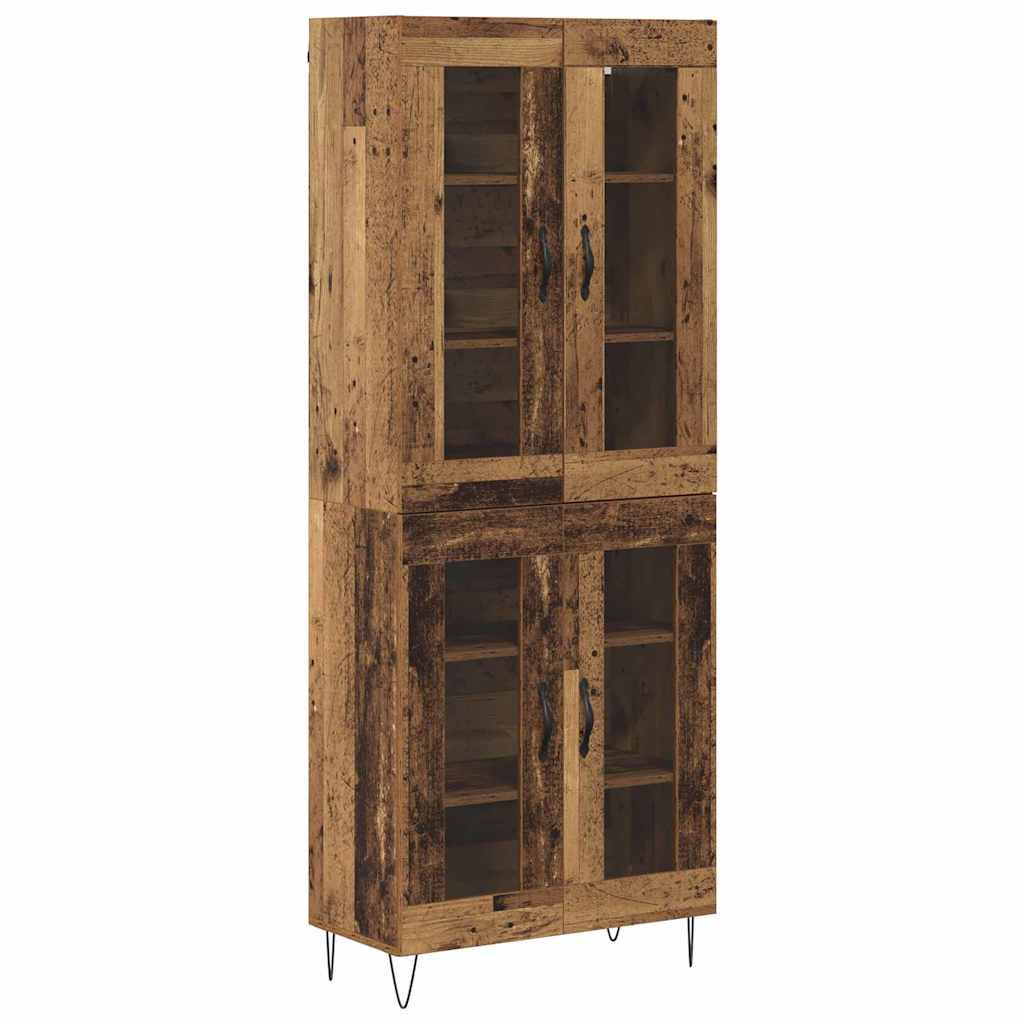vidaXL Highboard Altholz 69,5 x 34 x 180 cm Holzwerkstoff