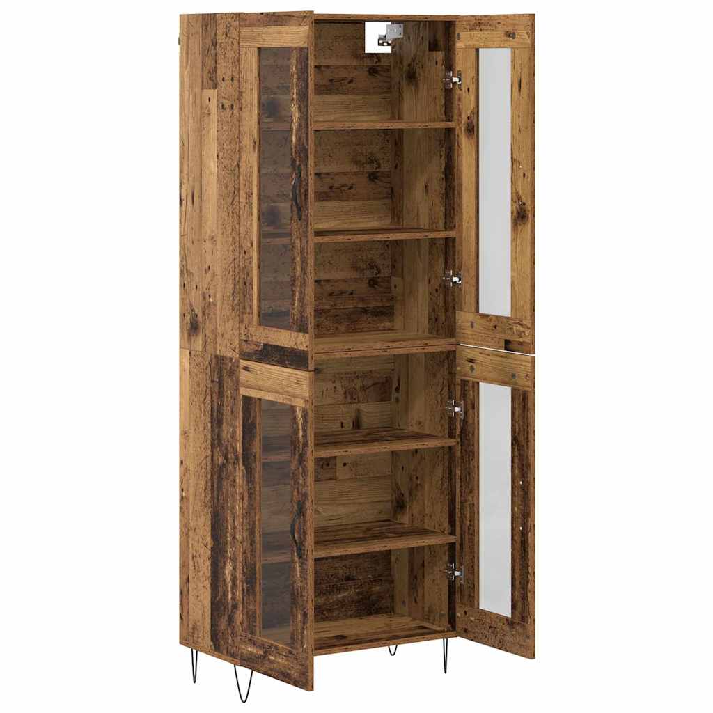 vidaXL Highboard Altholz 69,5 x 34 x 180 cm Holzwerkstoff
