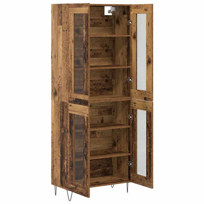 vidaXL Highboard Altholz 69,5 x 34 x 180 cm Holzwerkstoff