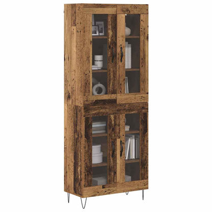 vidaXL Highboard Altholz 69,5 x 34 x 180 cm Holzwerkstoff