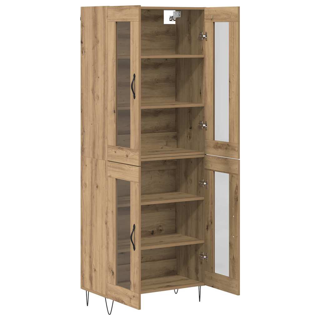 vidaXL Highboard Artisan-Eiche 69,5 x 34 x 180 cm Holzwerkstoff
