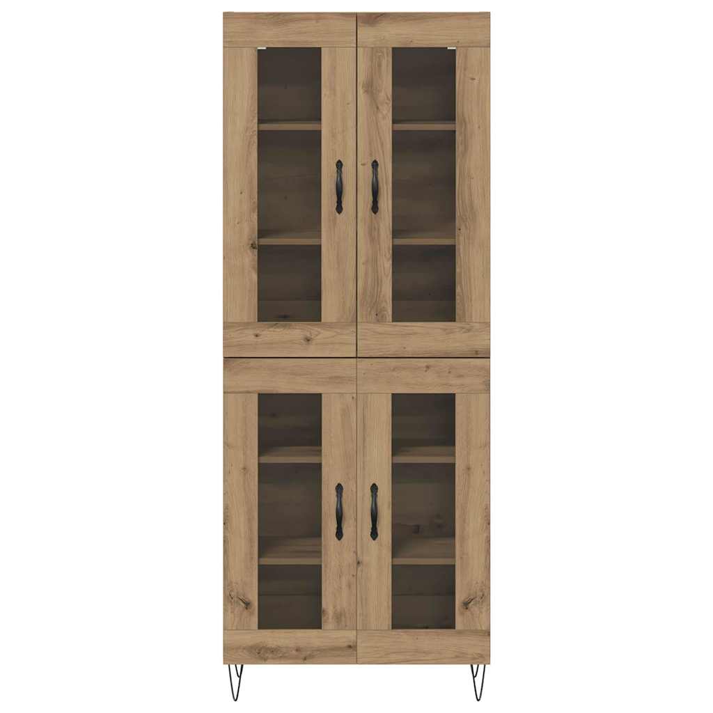 vidaXL Highboard Artisan-Eiche 69,5 x 34 x 180 cm Holzwerkstoff