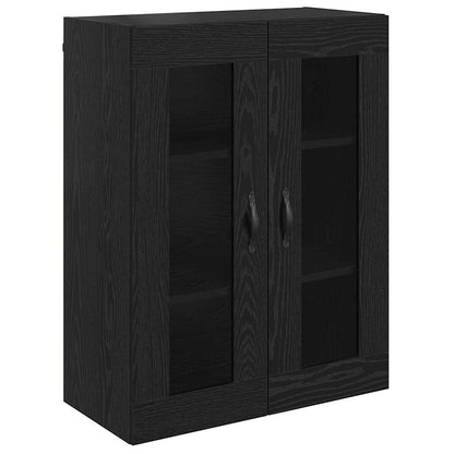 Highboard Schwarz Eichen-Optik 69,5 x 34 x 180 cm Holzwerkstoff