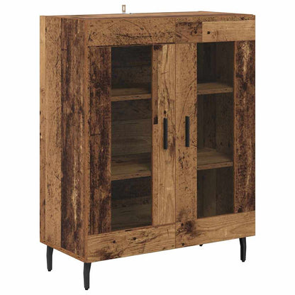 vidaXL Highboard 2 pcs Altholz Engineered Wood und Glas