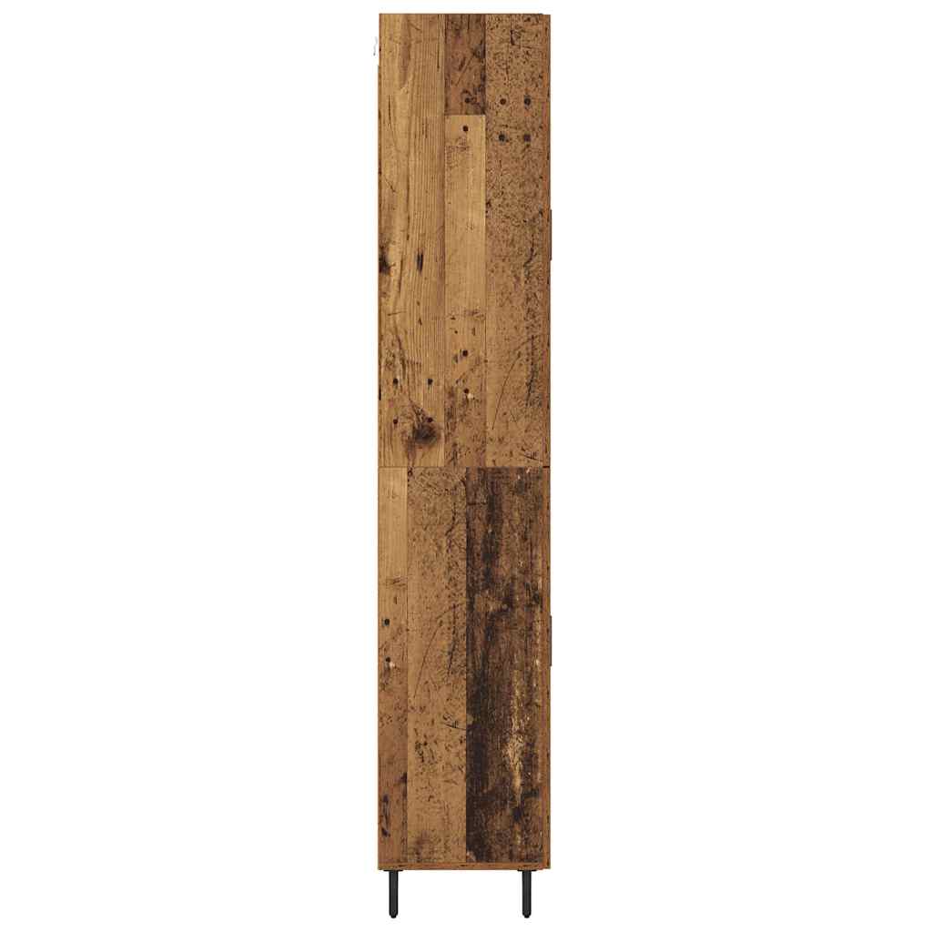 vidaXL Highboard 2 pcs Altholz Engineered Wood und Glas