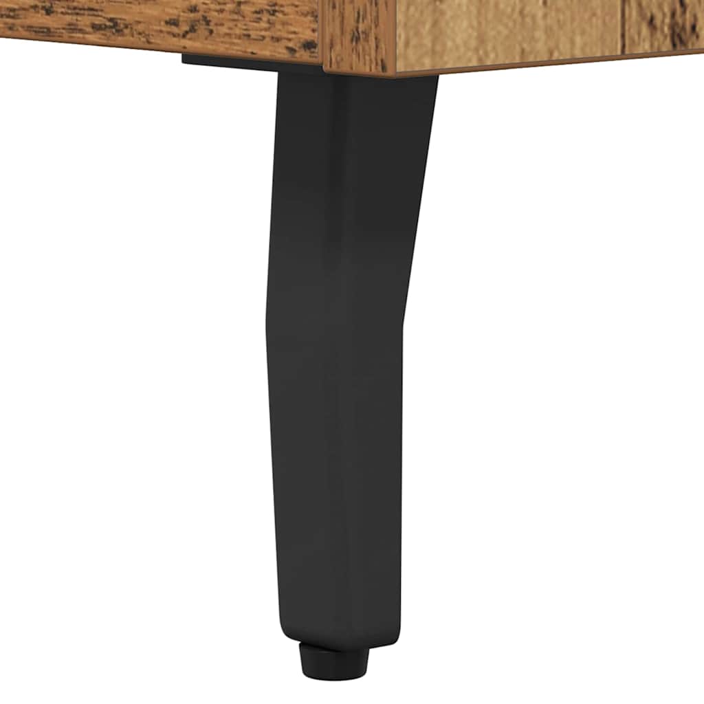 vidaXL Highboard Wandmontiert Altholz 69,5 x 34 x 180 cm Holzwerkstoff