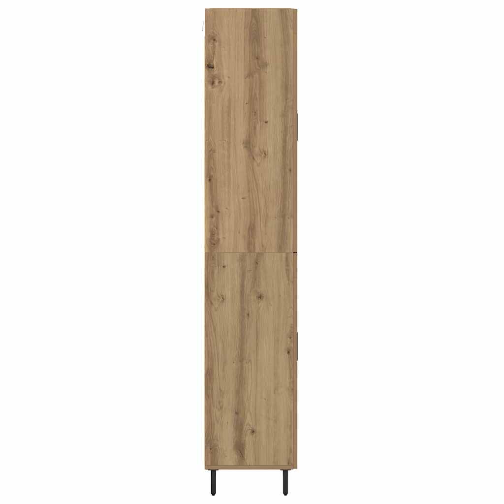 vidaXL Highboard 2 pcs Altholz Engineered Wood und Glas