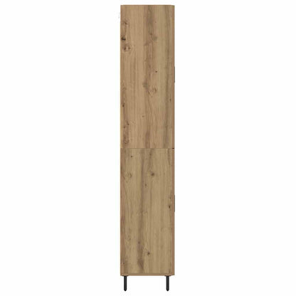 vidaXL Highboard 2 pcs Altholz Engineered Wood und Glas