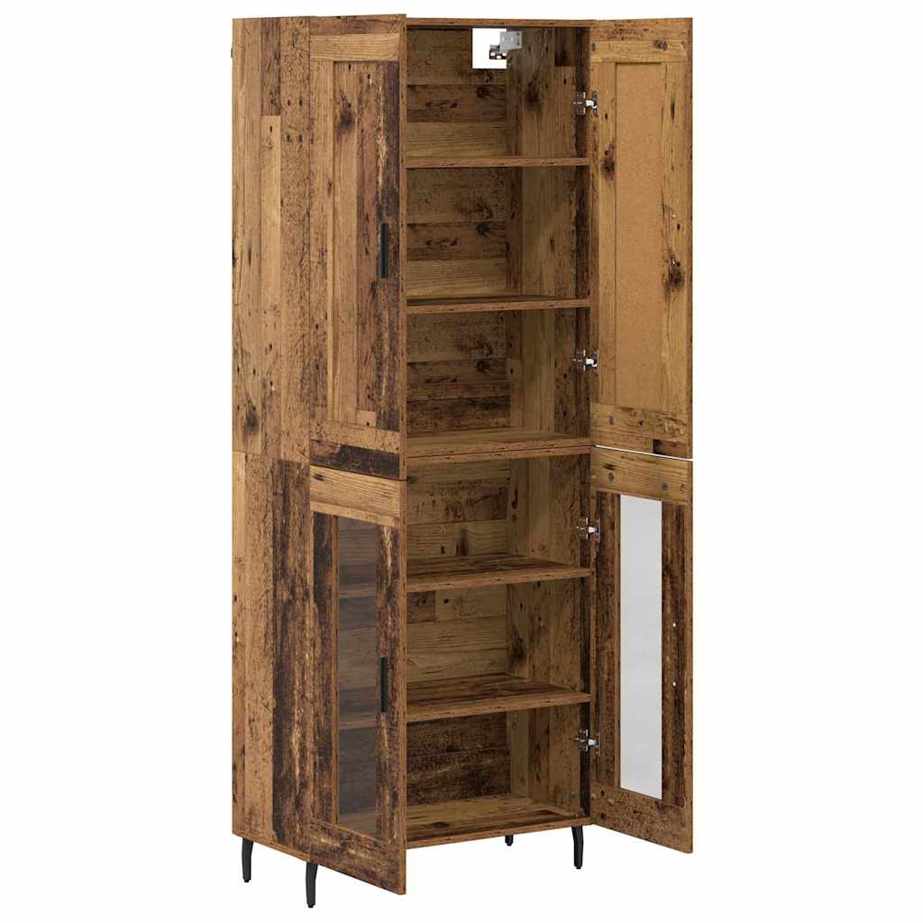 Highboard 2 pcs Altholz Holzwerkstoff