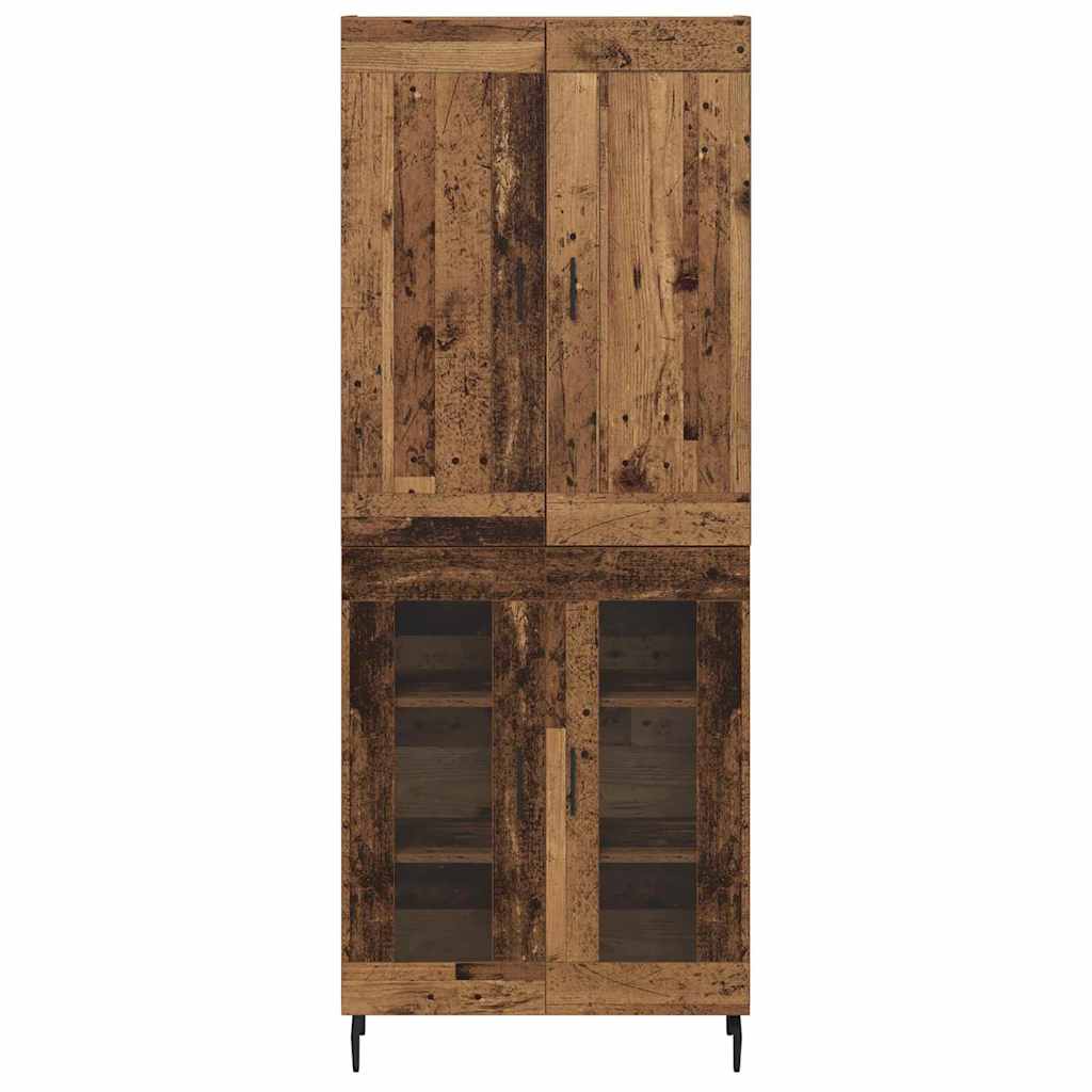 Highboard 2 pcs Altholz Holzwerkstoff
