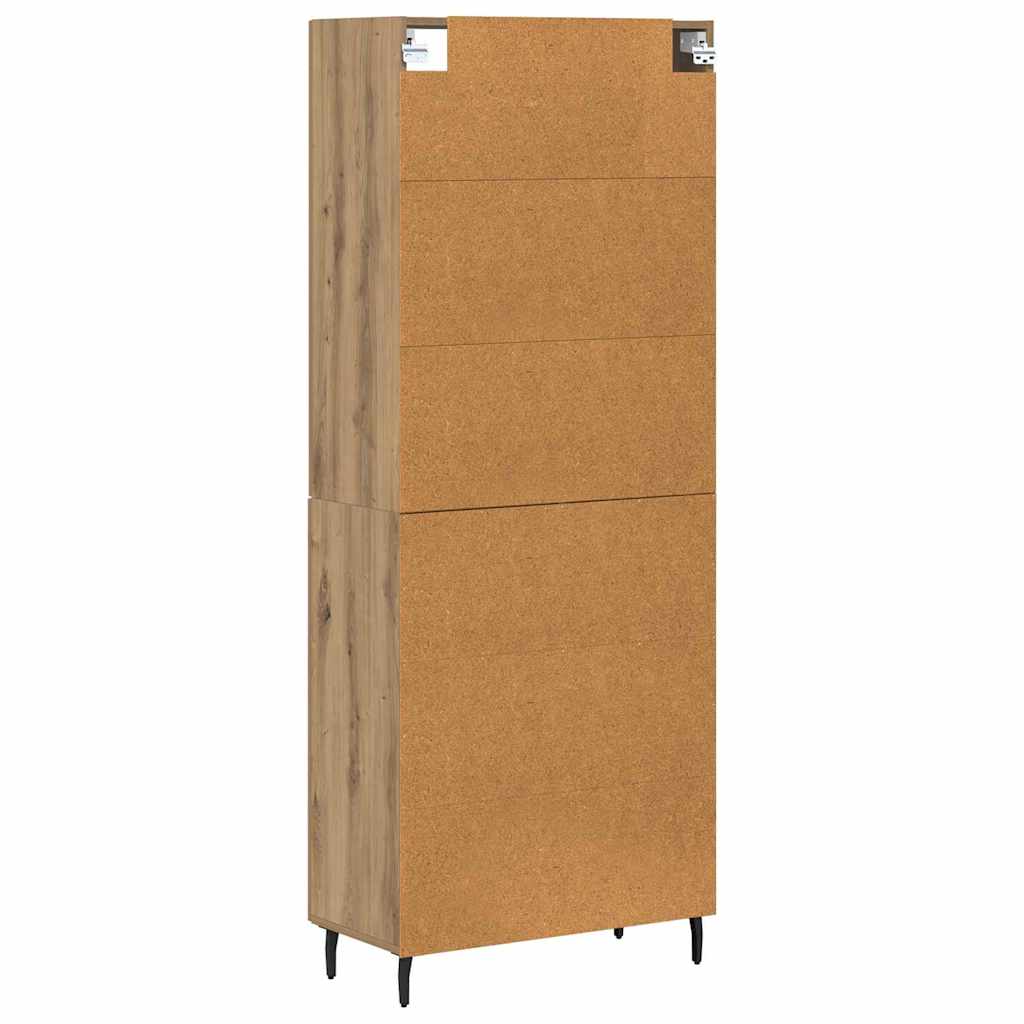 vidaXL Highboard 2 pcs Artisan-Eiche Holzwerkstoff
