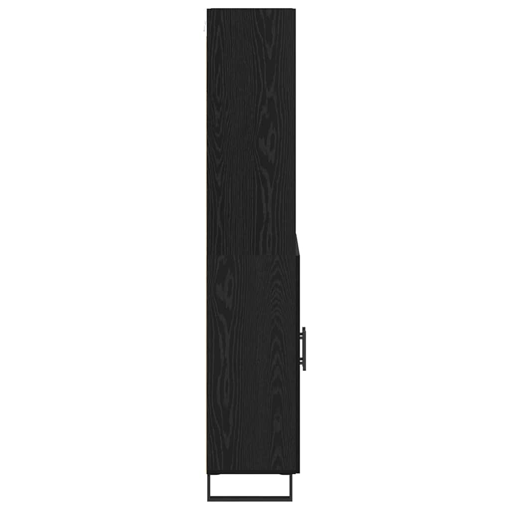 vidaXL Highboard Schwarz Eichen-Optik 69,5 x 34 x 180 cm Holzwerkstoff