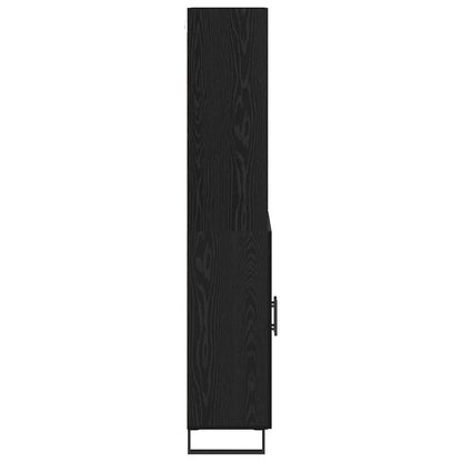 vidaXL Highboard Schwarz Eichen-Optik 69,5 x 34 x 180 cm Holzwerkstoff