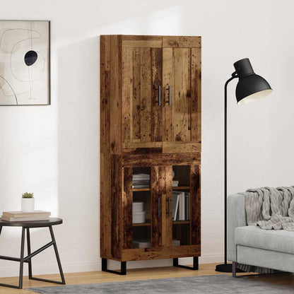 vidaXL Highboard Altholz 69,5 x 34 x 180 cm Holzwerkstoff