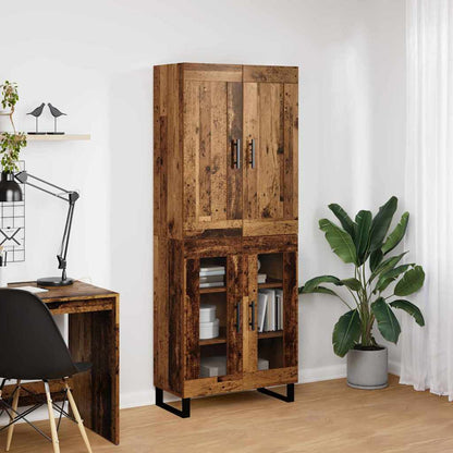 vidaXL Highboard Altholz 69,5 x 34 x 180 cm Holzwerkstoff