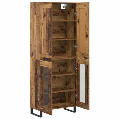 vidaXL Highboard Altholz 69,5 x 34 x 180 cm Holzwerkstoff
