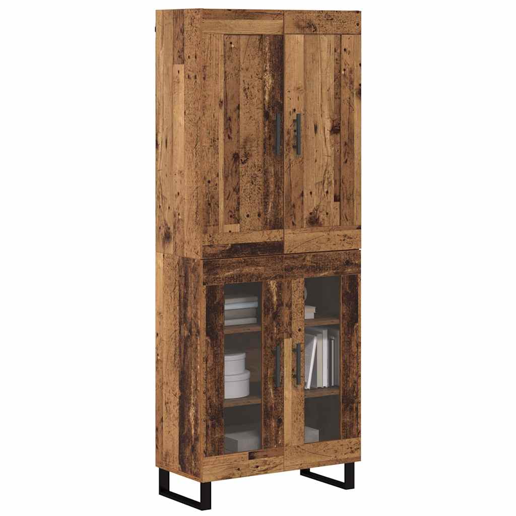 vidaXL Highboard Altholz 69,5 x 34 x 180 cm Holzwerkstoff