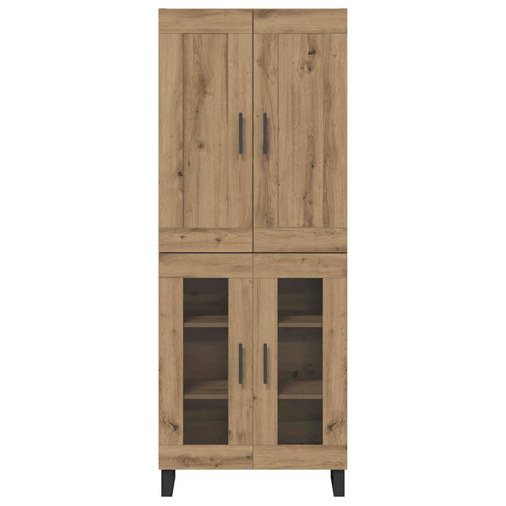 vidaXL Highboard Artisan-Eiche 69,5 x 34 x 180 cm Holzwerkstoff