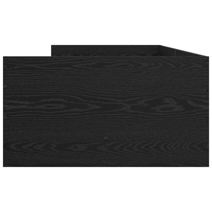 Bettrahmen mit Schubladen Schwarz Eichen-Optik 100 x 200 cm