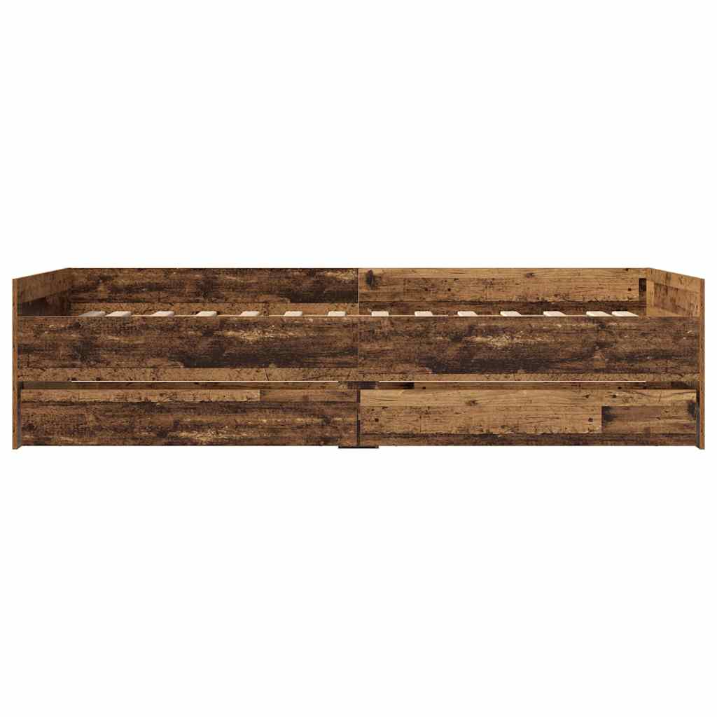 vidaXL Bettrahmen Altholz 90 x 190 cm Massives Kiefernholz