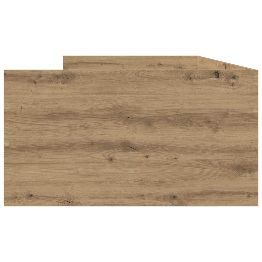 vidaXL Bettrahmen Artisan-Eiche 90 x 190 cm Massives Kiefernholz