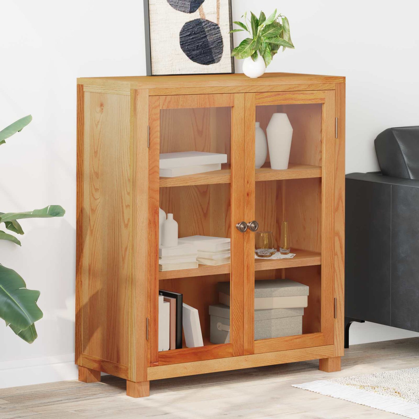 vidaXL Schrank mit Regal mit Tür Braun 80 x 35 x 95 cm Holzwerkstoff