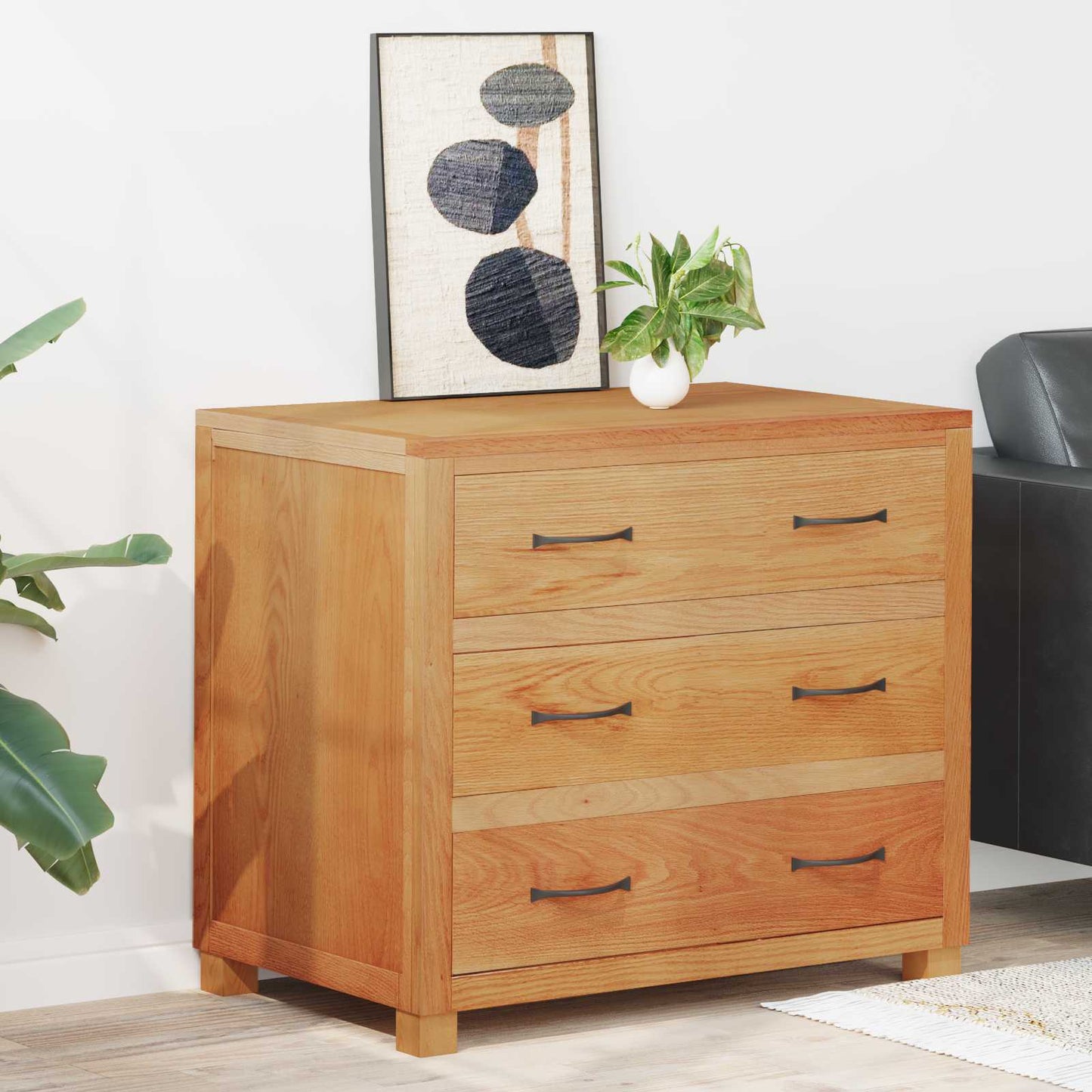 Schrank mit Schubladen mit Speicher Braun Holzwerkstoff