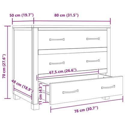 Schrank mit Schubladen mit Speicher Braun Holzwerkstoff