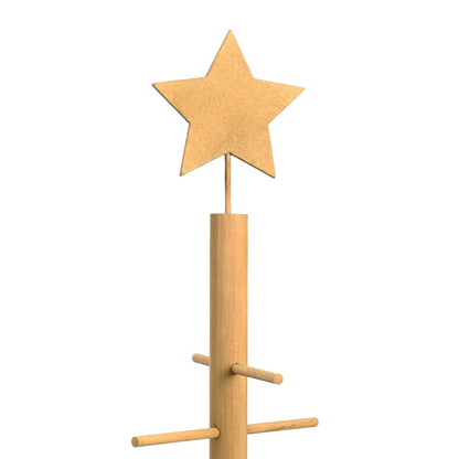 vidaXL Holz Weihnachtsbaum mit Ständer Braun 75 cm Bambus
