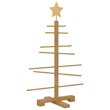vidaXL Holz Weihnachtsbaum mit Ständer Braun 75 cm Bambus