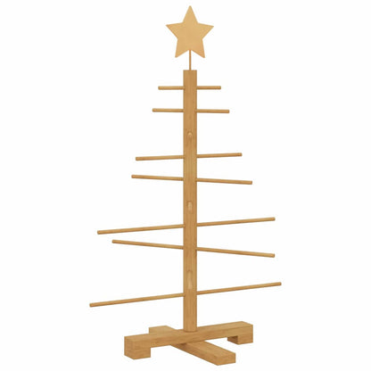 vidaXL Holz Weihnachtsbaum mit Ständer Braun 75 cm Bambus