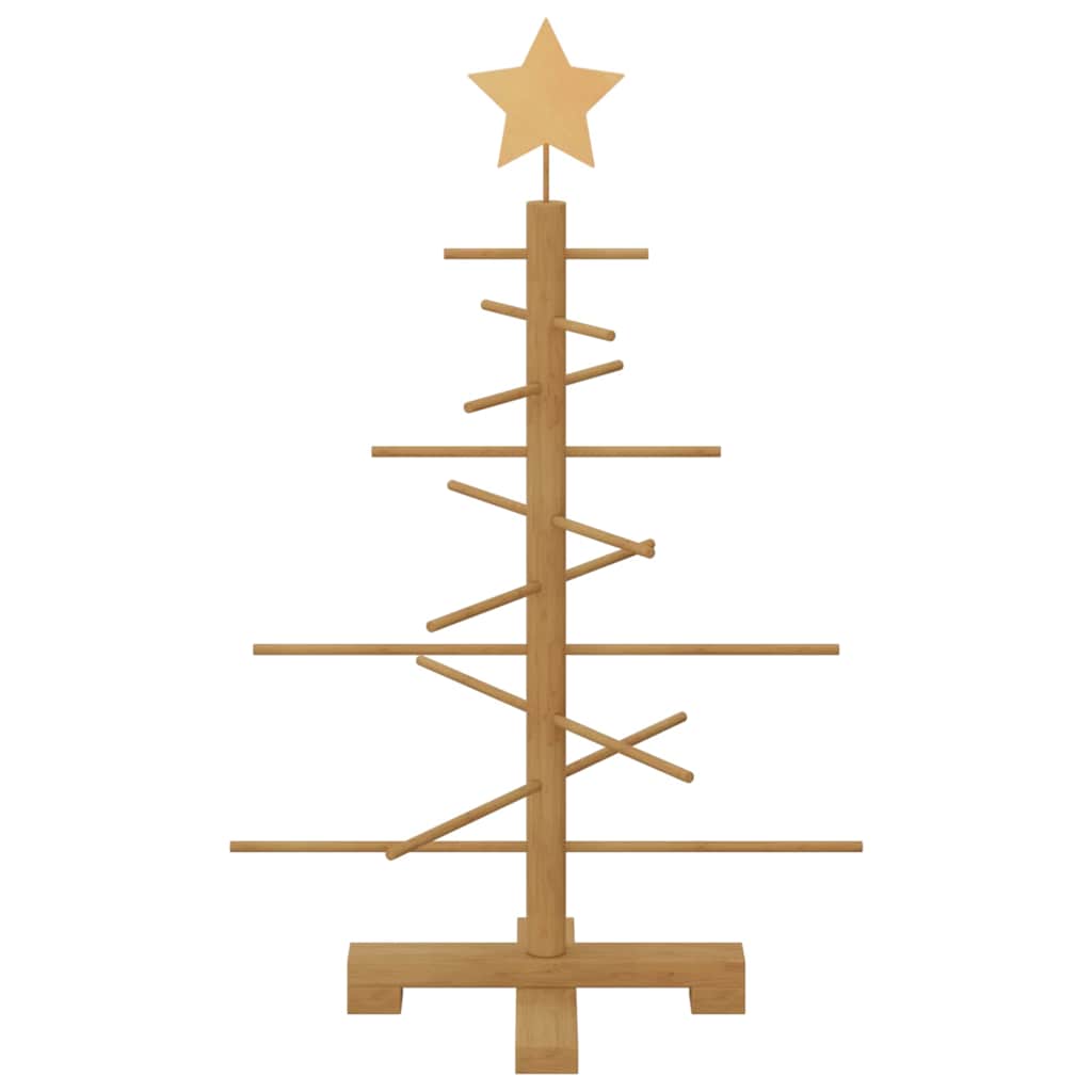 vidaXL Holz Weihnachtsbaum mit Ständer Braun 75 cm Bambus