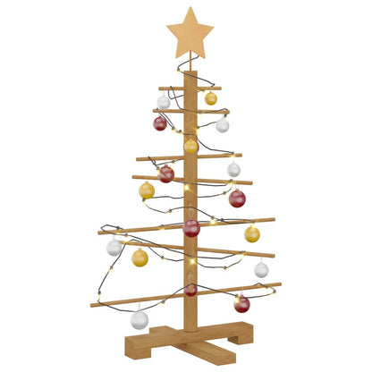 vidaXL Holz Weihnachtsbaum mit Ständer Braun 75 cm Bambus