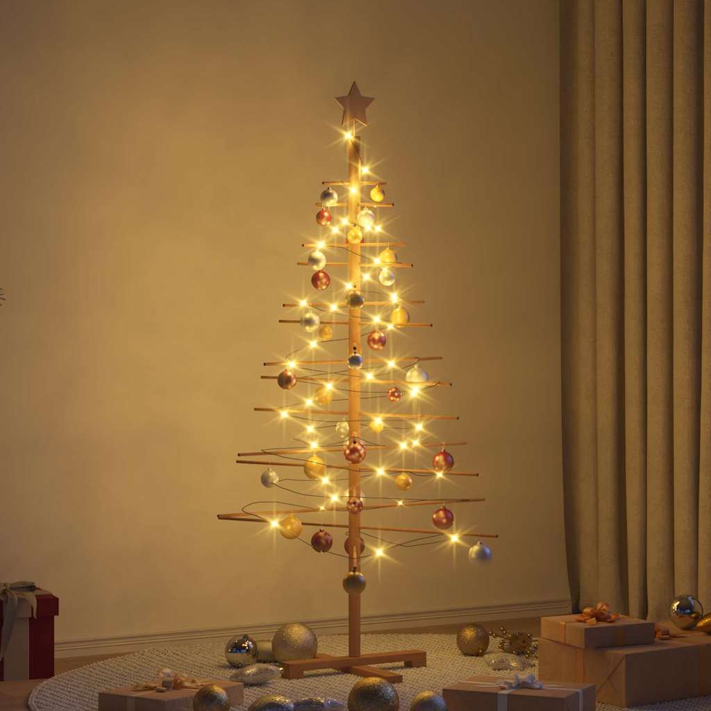 Holz Weihnachtsbaum mit Ständer Braun 150 cm Bambus