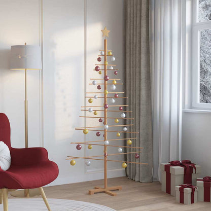 vidaXL Holz Weihnachtsbaum mit Ständer Braun 180 cm Bambus