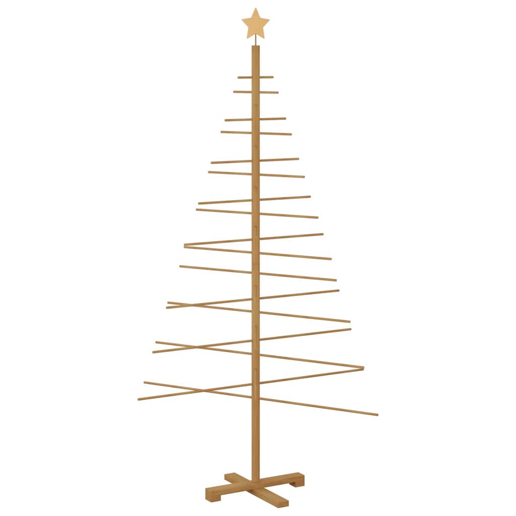 vidaXL Holz Weihnachtsbaum mit Ständer Braun 180 cm Bambus
