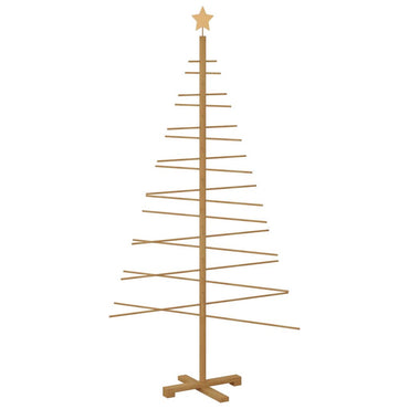 vidaXL Holz Weihnachtsbaum mit Ständer Braun 180 cm Bambus
