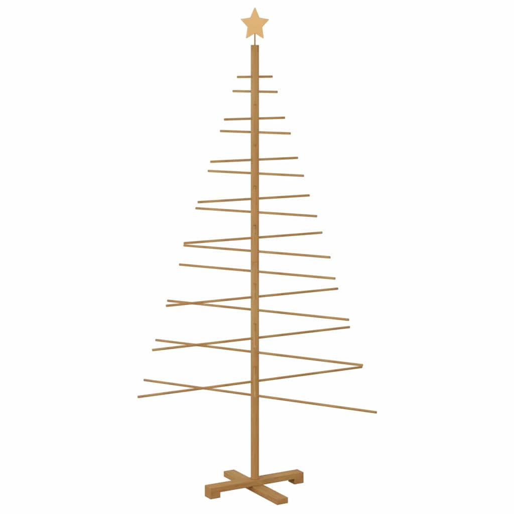 vidaXL Holz Weihnachtsbaum mit Ständer Braun 180 cm Bambus