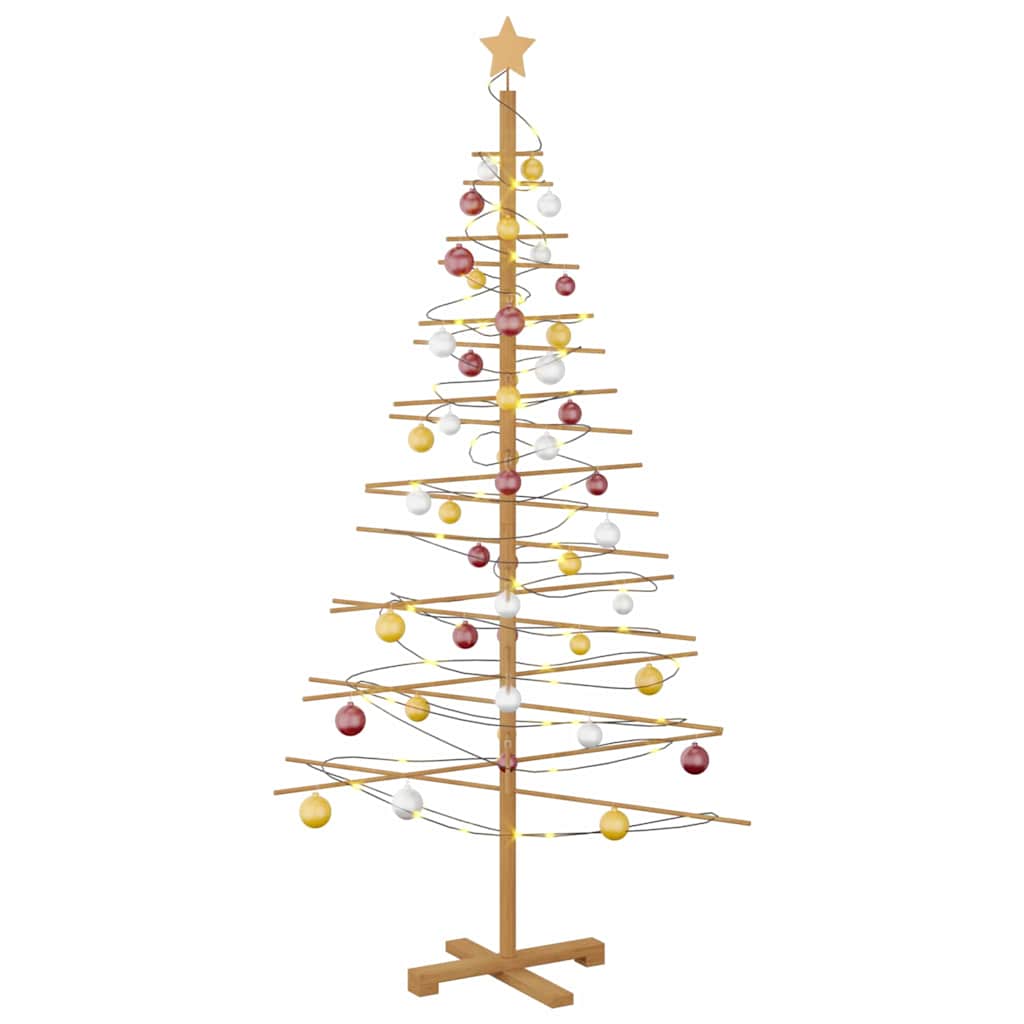 vidaXL Holz Weihnachtsbaum mit Ständer Braun 180 cm Bambus