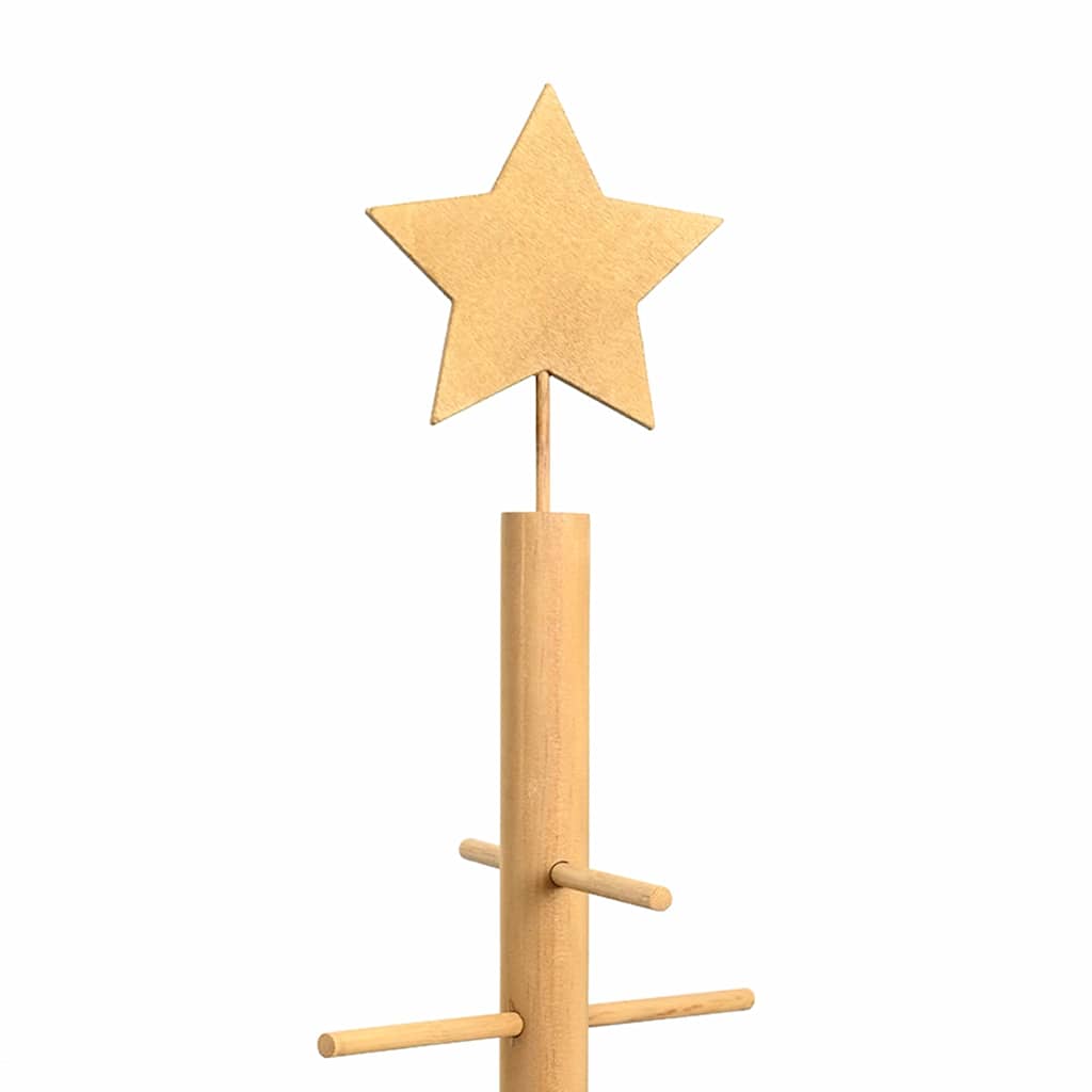 vidaXL Holz Weihnachtsbaum mit Ständer Braun 210 cm Bambus