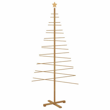 vidaXL Holz Weihnachtsbaum mit Ständer Braun 210 cm Bambus