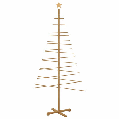vidaXL Holz Weihnachtsbaum mit Ständer Braun 210 cm Bambus