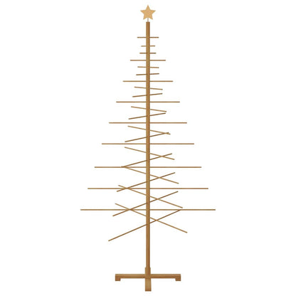 vidaXL Holz Weihnachtsbaum mit Ständer Braun 210 cm Bambus