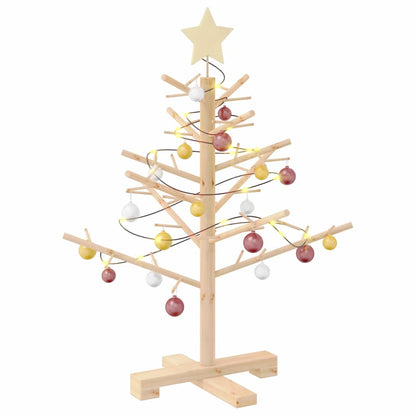 vidaXL Holz Weihnachtsbaum mit Ständer Natur 75 cm Massivholz Kiefer