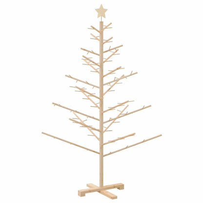 vidaXL Holz Weihnachtsbaum mit Ständer Natur 150 cm Massivholz Kiefer